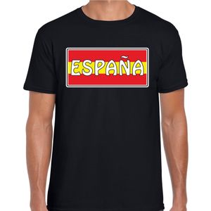 Spanje / Espana landen t-shirt zwart heren