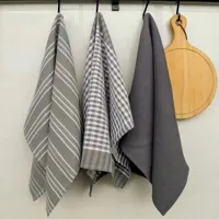 3-Delige Set Katoenen Keukenhanddoeken - 100% Katoen | 45x60 cm | Grijs | Absorberend & Duurzaam 3-Delige Set Katoenen Keukenhanddoeken - 100% Katoen | 45x60 cm | Grijs | Absorberend & Duurzaam