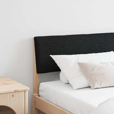 Gestoffeerd hoofdbord Zwart 180 cm Massief grenenhout