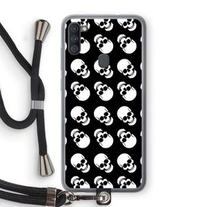 Musketon Skulls: Samsung Galaxy A11 Transparant Hoesje met koord