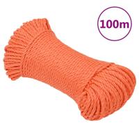 VidaXL Werktouw 8 mm 100 m polypropeen oranje VidaXL Werktouw 8 mm 100 m polypropeen oranje