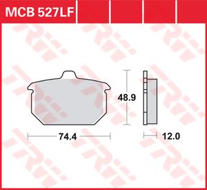 TRW Remblokken, en remschoenen voor de moto, MCB527 Allround organisch