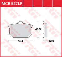 TRW Remblokken, en remschoenen voor de moto, MCB527 Allround organisch - thumbnail