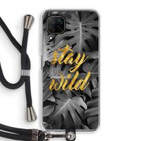Stay wild: Huawei P40 Lite Transparant Hoesje met koord