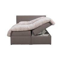 Leen Bakker - Boxcombinatie Met Opbergruimte Orebro 6-delig - 140x200 Cm - Stof - Taupe