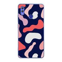 Memphis Shapes Pink: Honor Note 10 Transparant Hoesje
