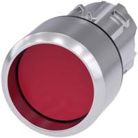 Siemens 3SU10500CB200AA0 3SU1050-0CB20-0AA0 Druktoets Metalen frontring, Hoogglans, Rond Knop Zilver, Rood 1 stuk(s)