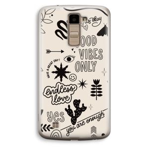 Good vibes: LG K10 (2016) Transparant Hoesje