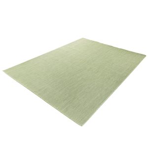 Laagpolig Effen Vloerkleed Voor Binnen en Buiten Groen-120 x 170 cm
