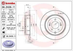 Remschijf BREMBO, Remschijftype: Massief, u.a. für Hyundai, KIA