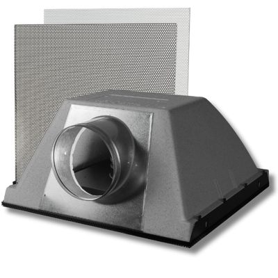 "easyplenum" Voor Luchtafvoer - Aansluiting 250mm - Met Geperforeerd Rooster