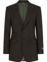 Dolce & Gabbana blazer à fines rayures - Noir