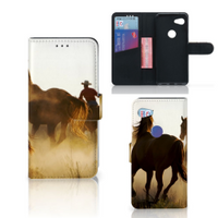 Google Pixel 3A Telefoonhoesje met Pasjes Design Cowboy - thumbnail