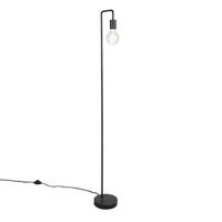 QAZQA Moderne vloerlamp zwart - Facil