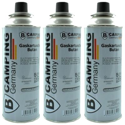 Voordeelset van 3x stuks benson fles camping Butaangas/gasvulling van 227 gram