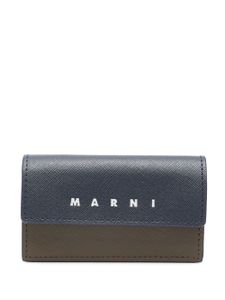 Marni portefeuille Business en cuir - Bleu