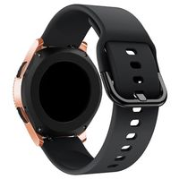 Universele Smartwatch Siliconen Band - 20mm - Zwart - thumbnail