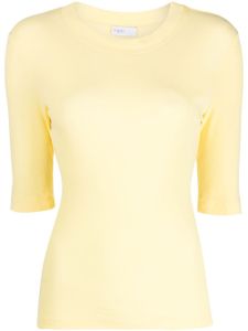 Rosetta Getty t-shirt à manches crop - Jaune