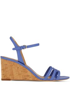 Ferragamo sandales compensées Gancini 70 mm - Bleu