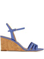 Ferragamo sandales compensées Gancini 70 mm - Bleu