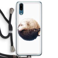 Yin Yang Wolves: Huawei P20 Transparant Hoesje met koord