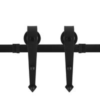 Schuifdeursysteem Nuoli zwart 150 cm