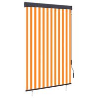 Rolgordijn voor buiten 120x250 cm wit en oranje