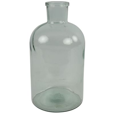 Countryfield Vaas - helder/transparant - glas - Apotheker fles vorm - D14 x H27 cm