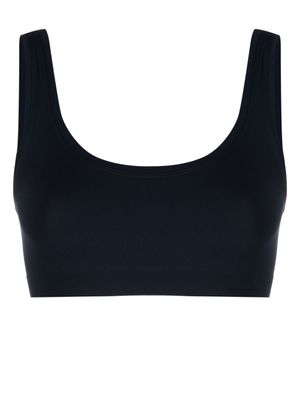 Hanro soutien-gorge crop à encolure ronde - Bleu