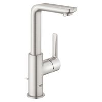 GROHE Lineare New waterbesparende wastafelkraan L-size met waste met draaibare gegoten uitloop supersteel 23296DC1