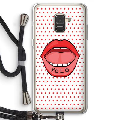 Yolo Denise: Samsung Galaxy A8 (2018) Transparant Hoesje met koord