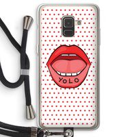Yolo Denise: Samsung Galaxy A8 (2018) Transparant Hoesje met koord