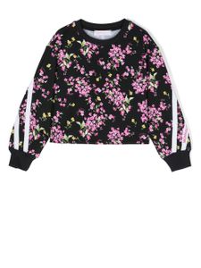 Monnalisa sweat crop à fleurs - Noir