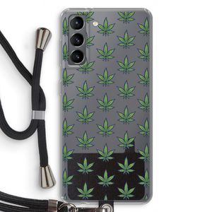 Weed: Samsung Galaxy S21 Transparant Hoesje met koord