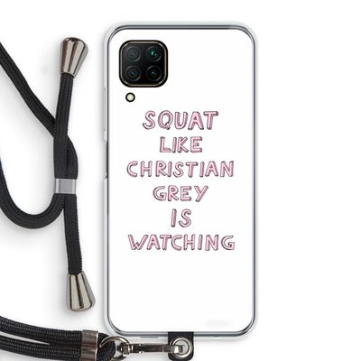 Christian Grey: Huawei P40 Lite Transparant Hoesje met koord