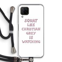 Christian Grey: Huawei P40 Lite Transparant Hoesje met koord