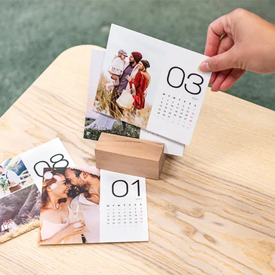 Kalender in designhouder Liggend