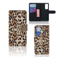 Huawei P40 | Telefoonhoesje | Met pasjeshouder | Leopard