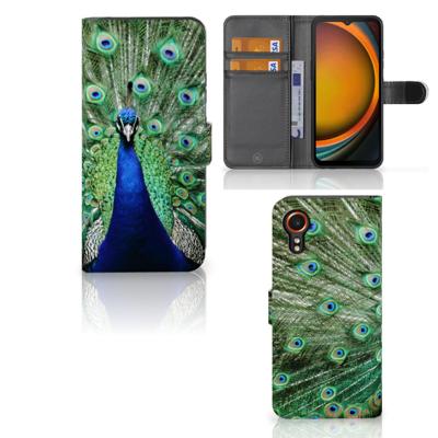 Samsung Galaxy Xcover 7 | Telefoonhoesje | Met pasjeshouder | Pauw