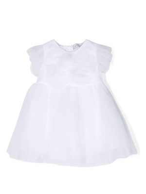 Monnalisa robe en tulle à motif graphique - Blanc