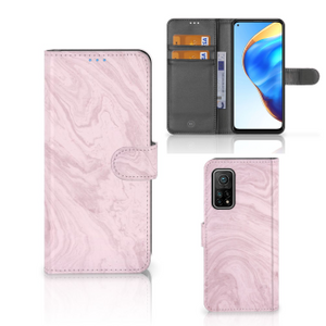 Xiaomi Mi 10T Pro | Mi 10T Bookcase Marble Pink - Origineel Cadeau Vriendin