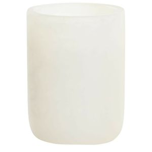 Badkamer tandenborstelhouder / drinkbeker - polyresin - marmer look wit - 10 cm