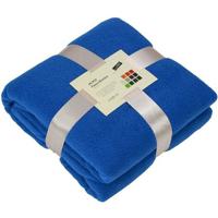 Fleece bankdeken/plaid - blauw - 130 x 170 cm - 240 grams - pluisvrij - wasbaar