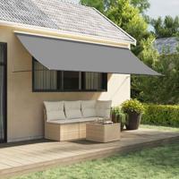VidaXL Luifel uittrekbaar 400x150 cm stof en staal antracietkleurig