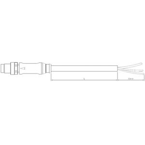 TE Connectivity 2273046-1 Sensor/actuator connector, geassembleerd M12 Aantal polen: 5 Stekker, recht 1.50 m 1 stuk(s)