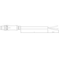 TE Connectivity 2273046-1 Sensor/actuator connector, geassembleerd M12 Aantal polen: 5 Stekker, recht 1.50 m 1 stuk(s)