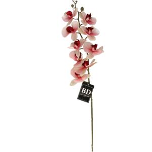 Kunstbloem Orchidee Bora - roze - 108 cm - losse steel - kunst zijdebloem - Phalaenopsis