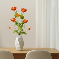 Kunst Klaproos tak 60 cm oranje