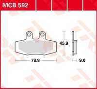 TRW Remblokken, en remschoenen voor de moto, MCB592 Allround organisch