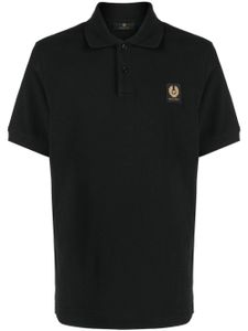 Belstaff logo-patch piqué polo shirt - Noir